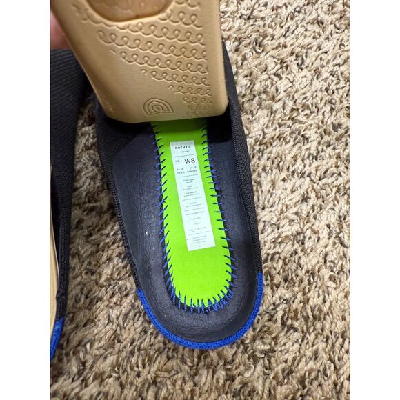 Rothy's Womens The Almond Demi Mule Black Flats Sz 8 Comfort Office Career - Picture 8 of 8